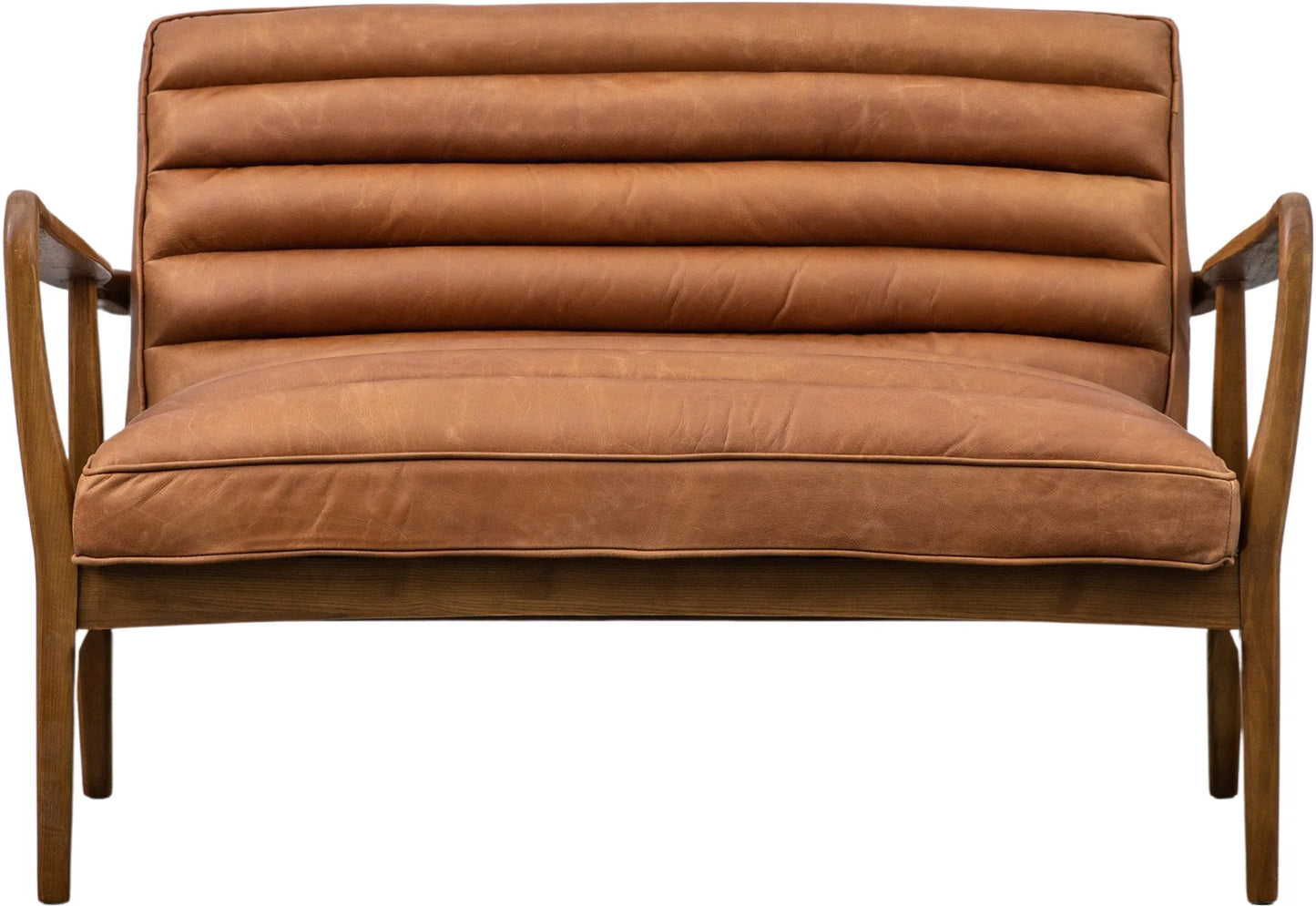 Gallery Direct Datsun 2 Seater Sofa in Vintage Brown Leather