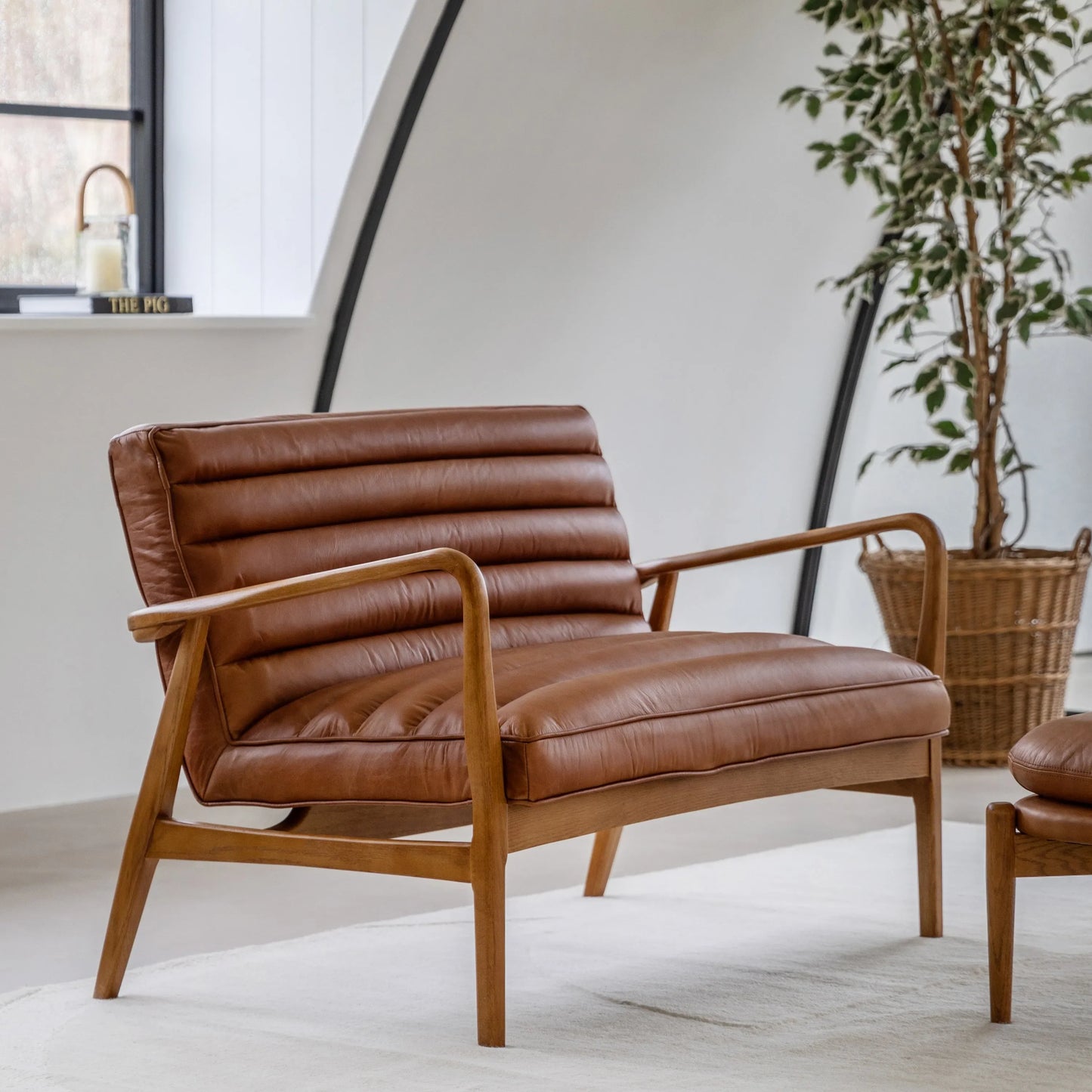 Gallery Direct Datsun 2 Seater Sofa in Vintage Brown Leather