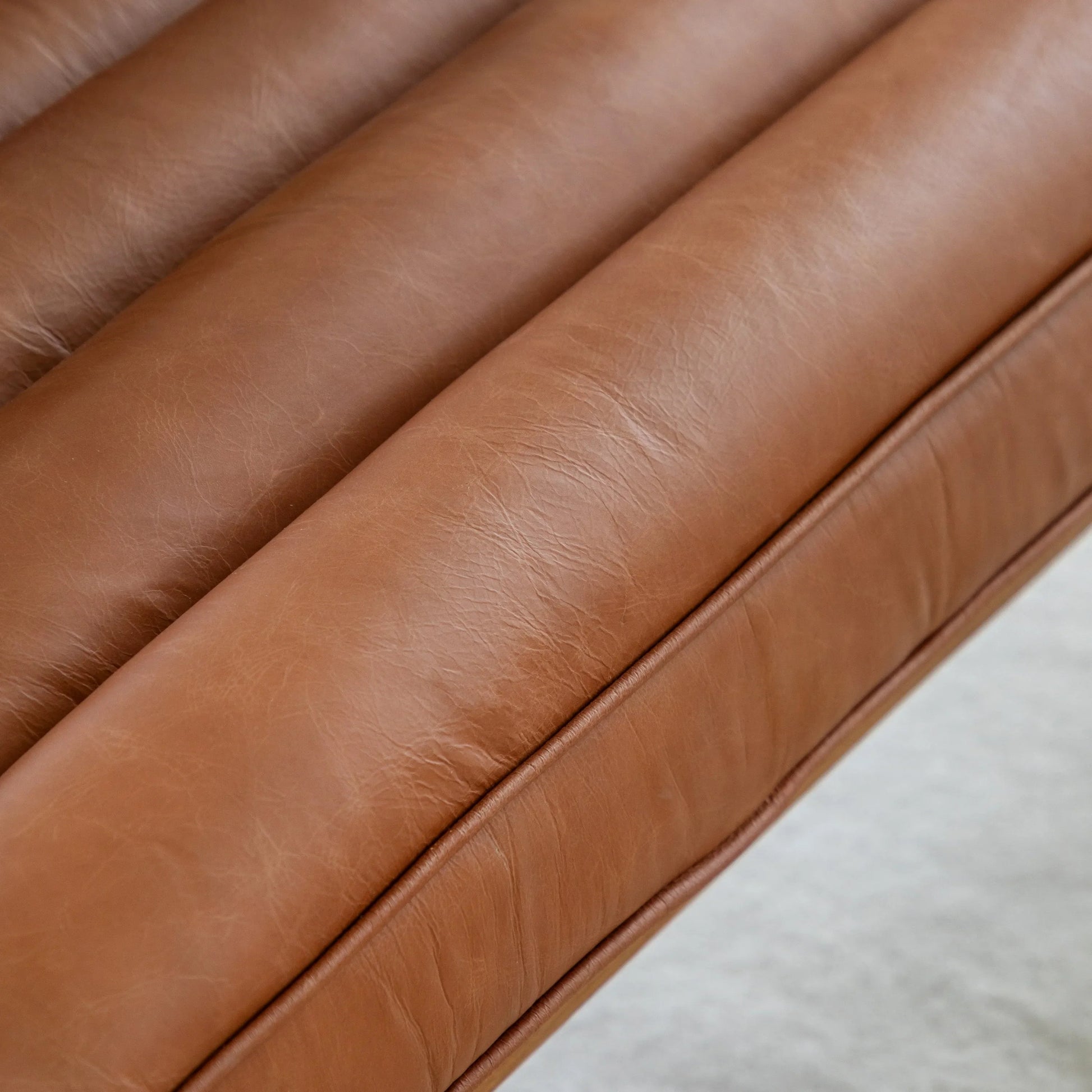 Gallery Direct Datsun 2 Seater Sofa in Vintage Brown Leather
