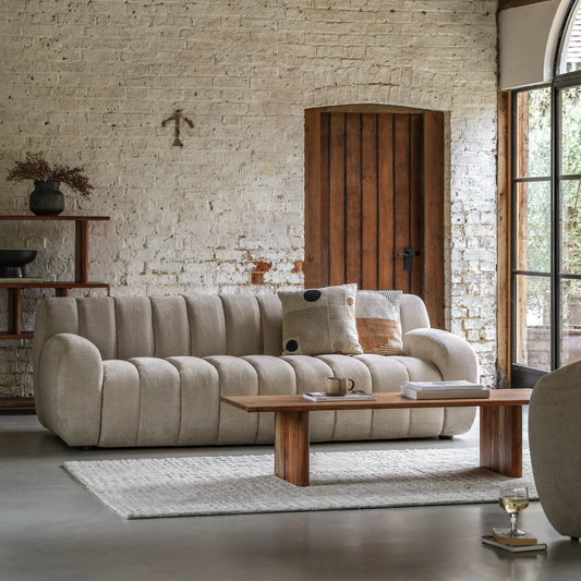 Gallery Direct Coste 3 Seater Sofa in Cream