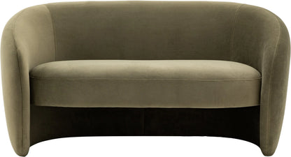 Gallery Direct Curvo 2 Seat Sofa in Moss Green