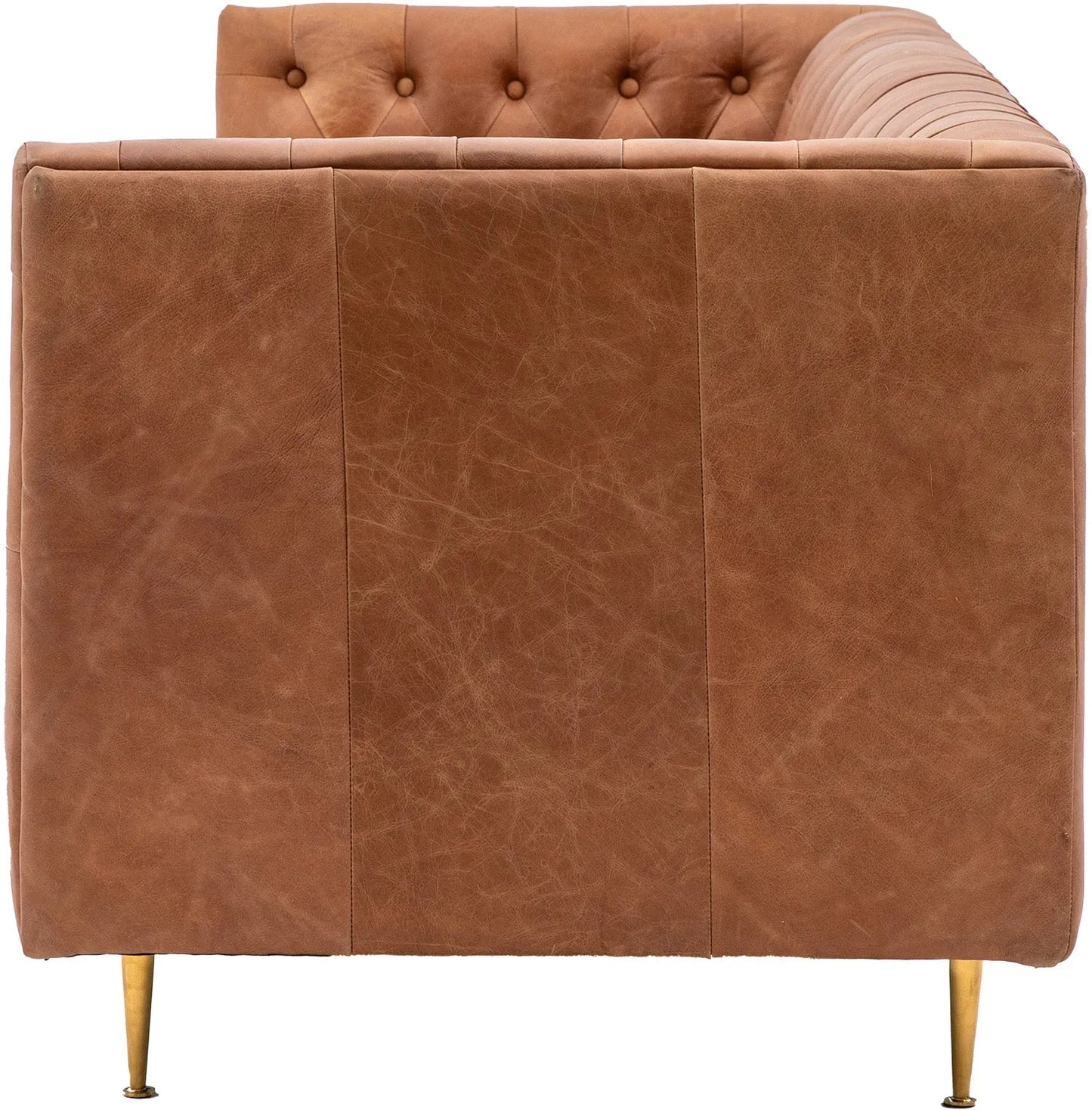 Gallery Direct Dalton 3 Seat Sofa in Antique Brown Leather