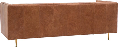 Gallery Direct Dalton 3 Seat Sofa in Antique Brown Leather