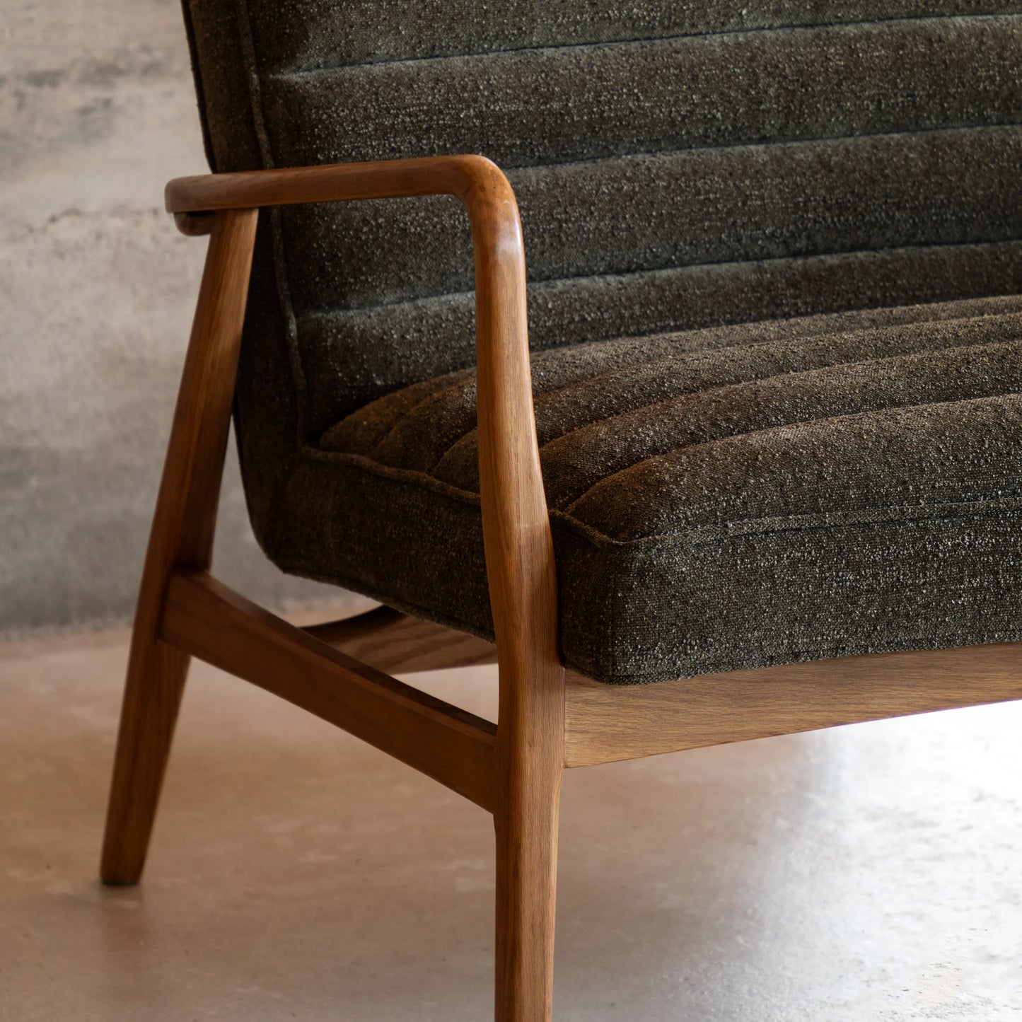 Gallery Direct Datsun 2 Seater Sofa in Green Boucle