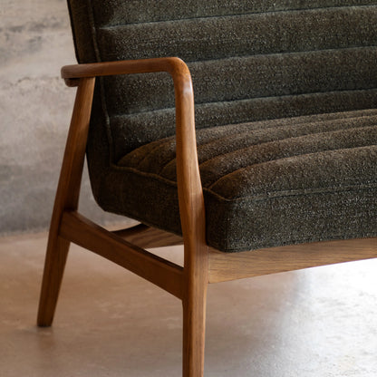 Gallery Direct Datsun 2 Seater Sofa in Green Boucle