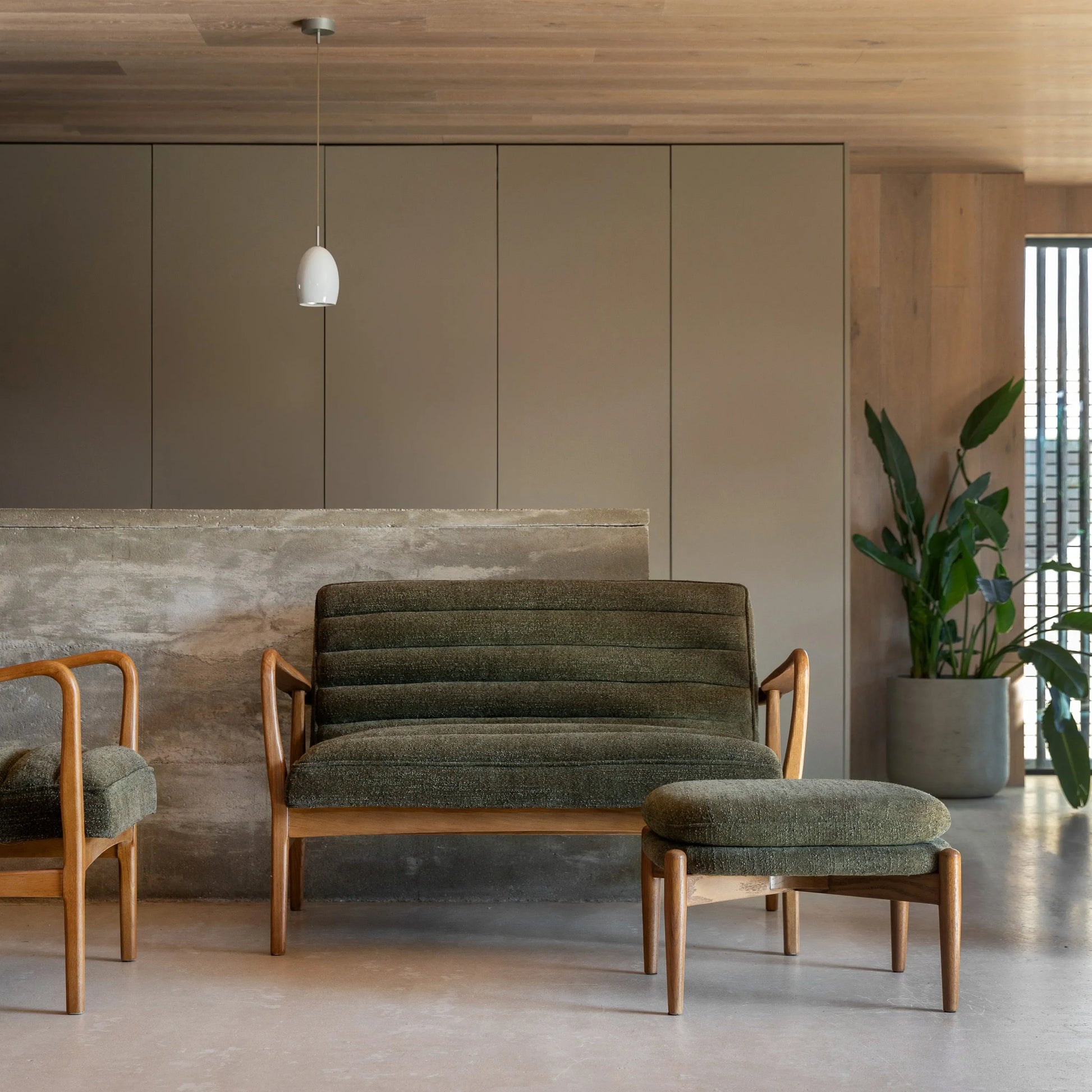 Gallery Direct Datsun 2 Seater Sofa in Green Boucle