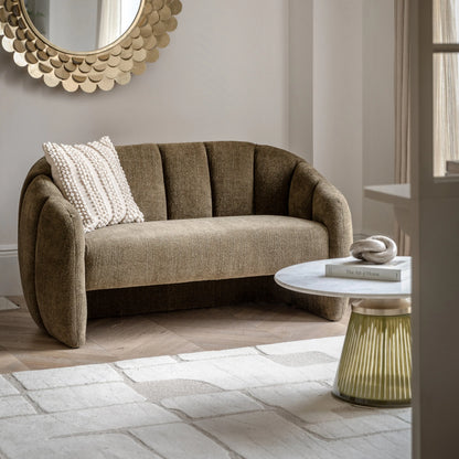 Gallery Direct Atella 2 Seater Sofa in Moss Green