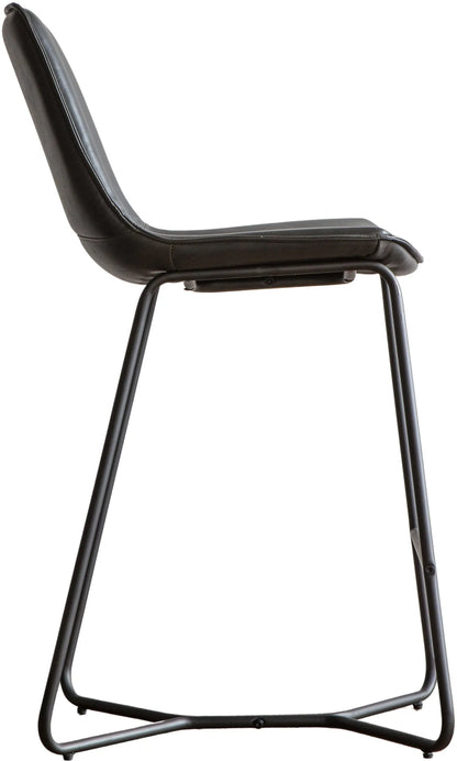 Gallery Direct Pair of Hawking Bar Chairs in Charcoal