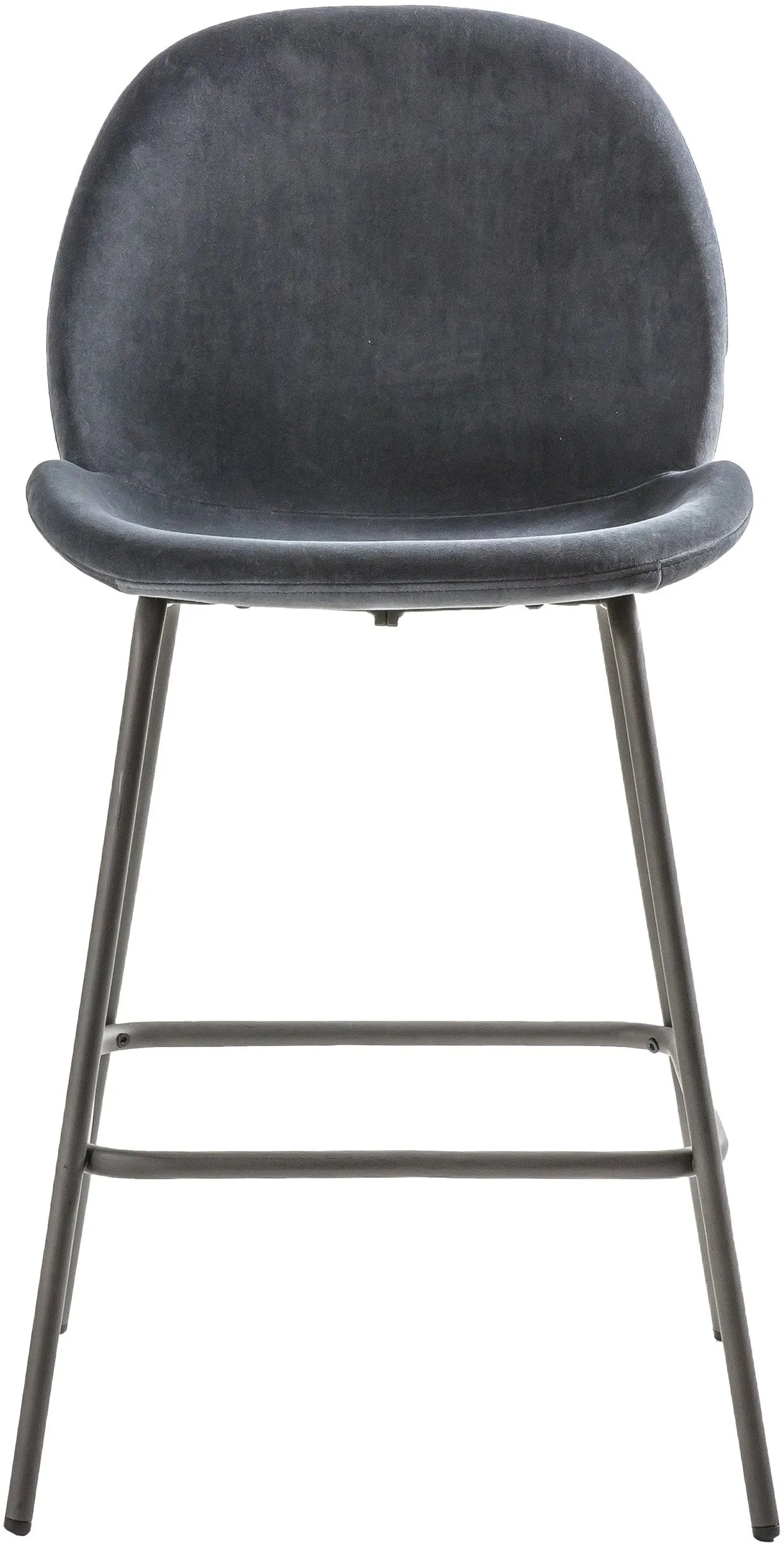 Gallery Direct Pair of Flanagan Stools in Dark Grey Velvet