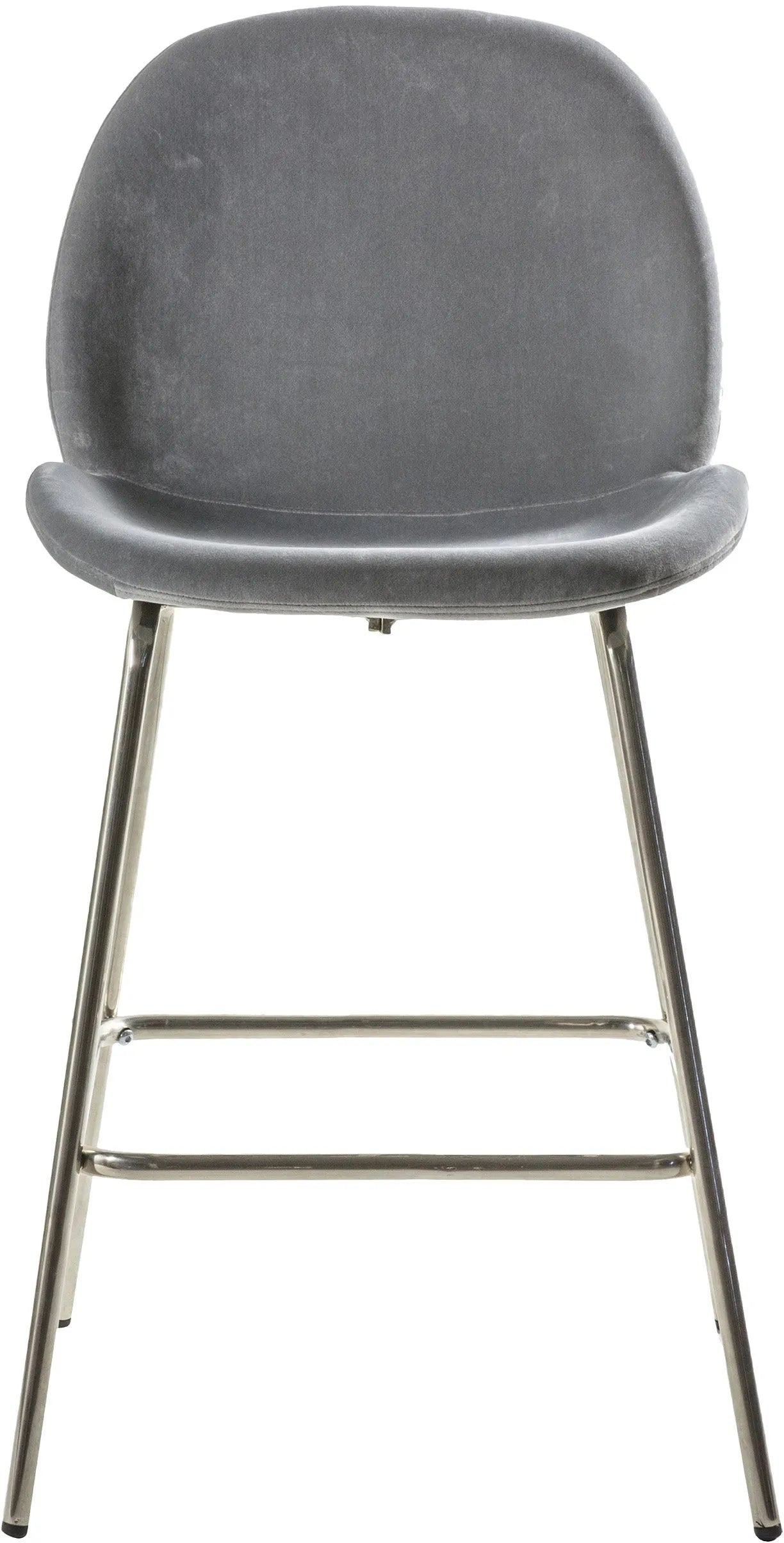 Gallery Direct Pair of Flanagan Stools in Light Grey Velvet