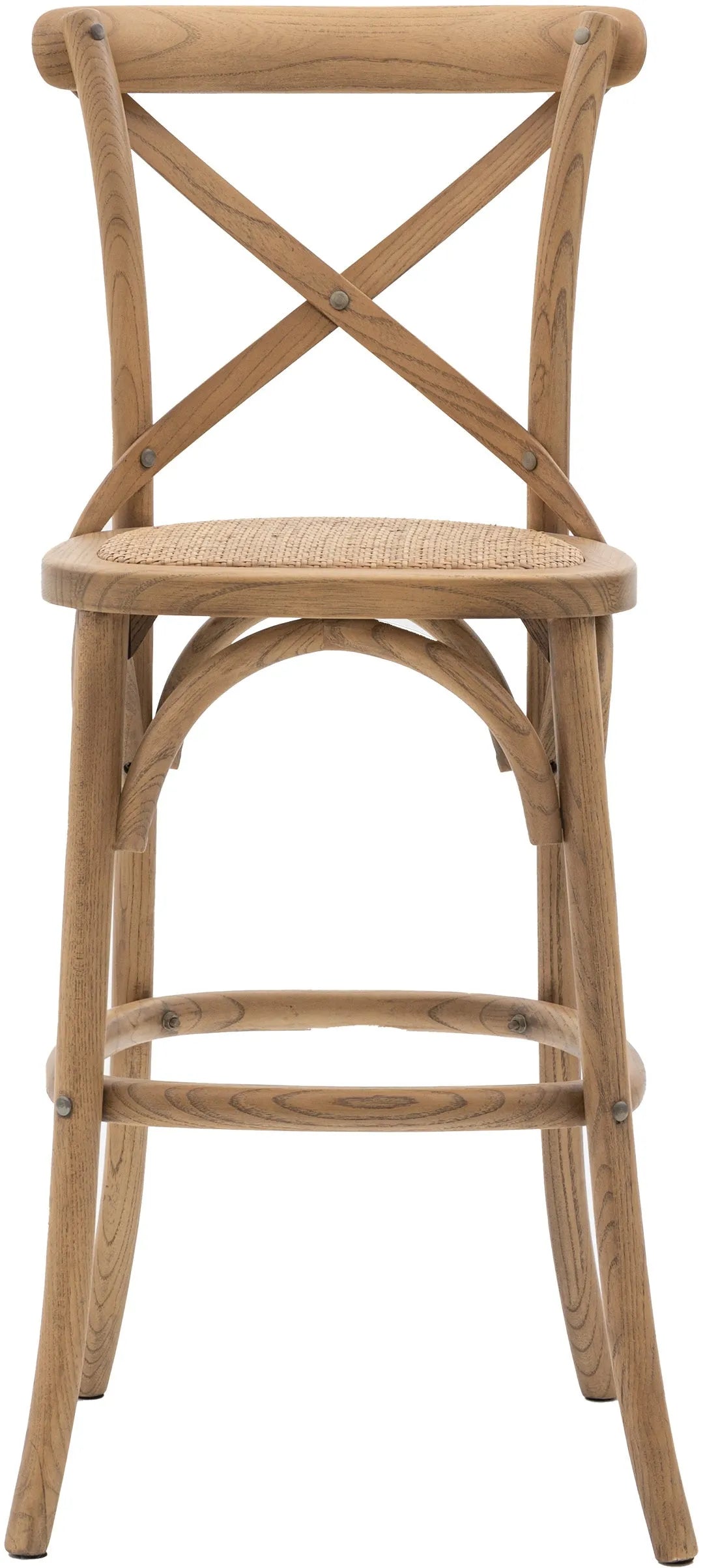 Gallery Direct Cafe Pair of Stools in Natural Rattan