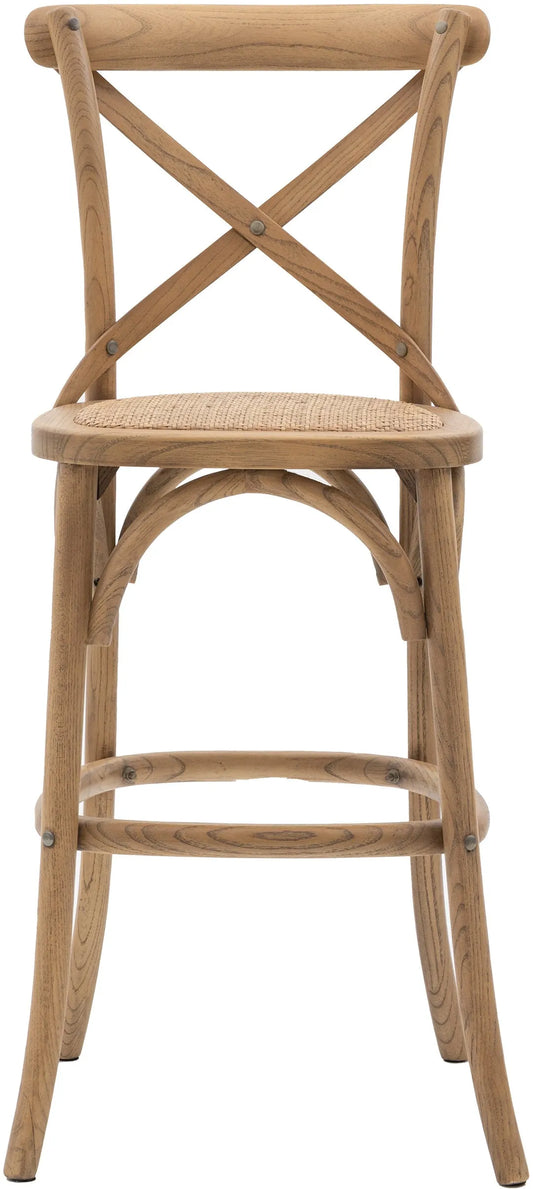 Gallery Direct Cafe Pair of Stools in Natural Rattan