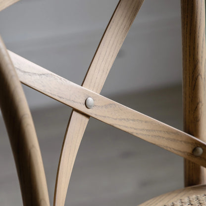 Gallery Direct Cafe Pair of Stools in Natural Rattan