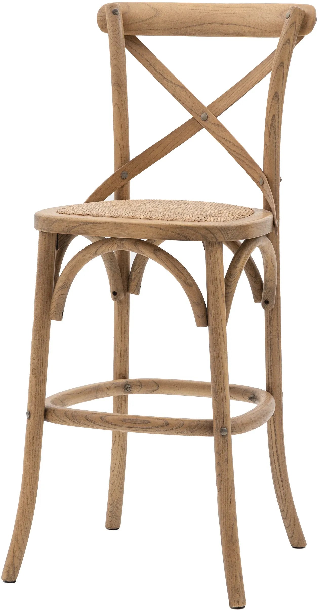 Gallery Direct Cafe Pair of Stools in Natural Rattan