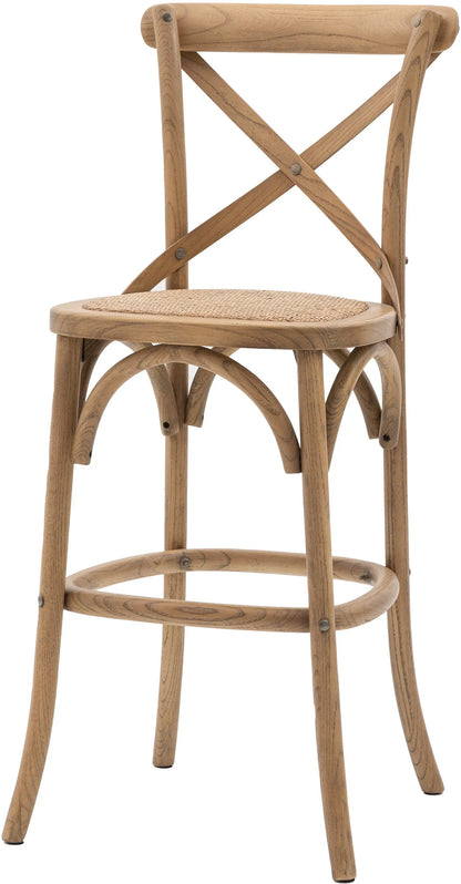 Gallery Direct Cafe Pair of Stools in Natural Rattan