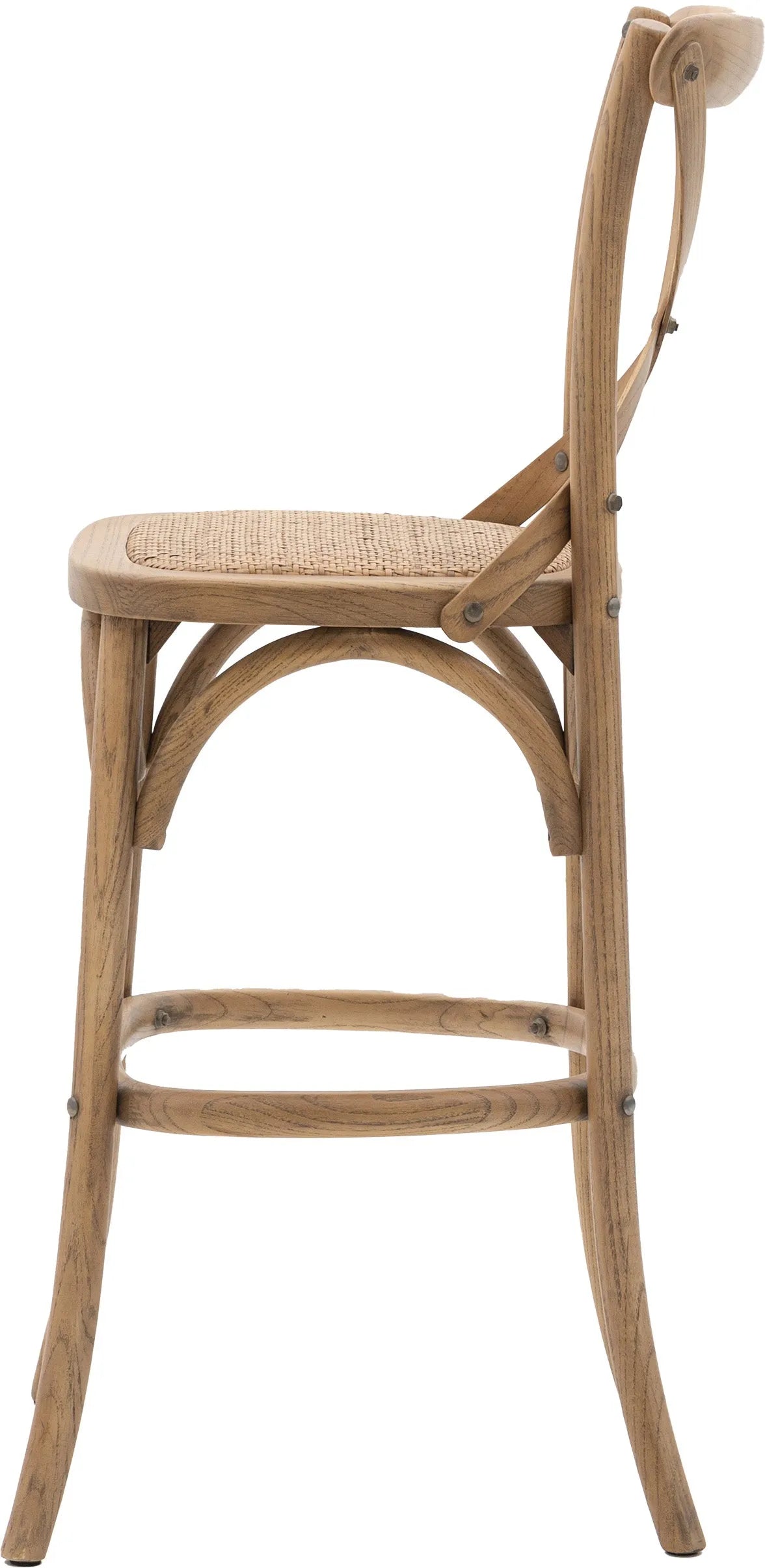 Gallery Direct Cafe Pair of Stools in Natural Rattan