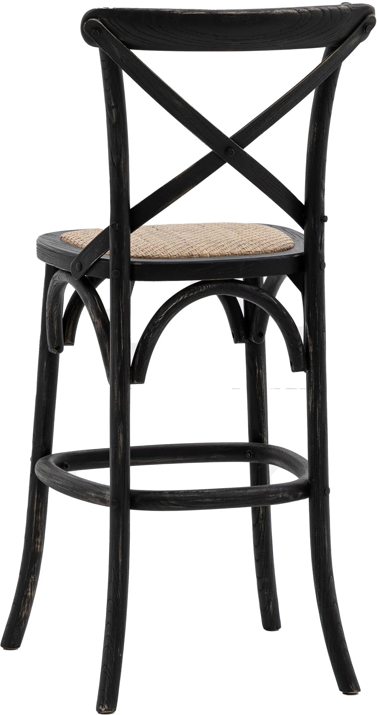 Gallery Direct Cafe Pair of Stools in Black Rattan