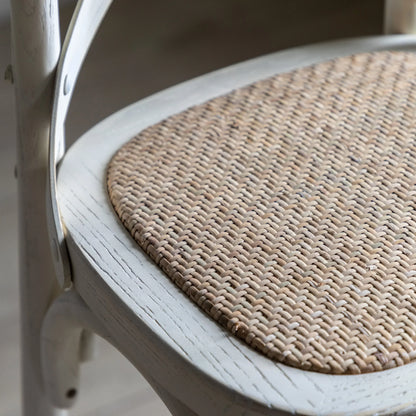 Gallery Direct Cafe Pair of Stools in White Rattan