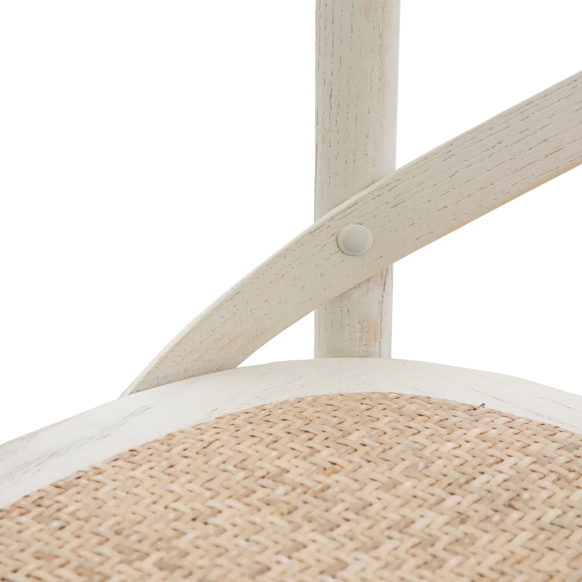 Gallery Direct Cafe Pair of Stools in White Rattan