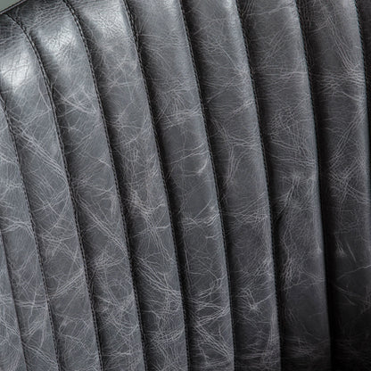 Gallery Direct Curie Swivel Chair in Antique Ebony Leather