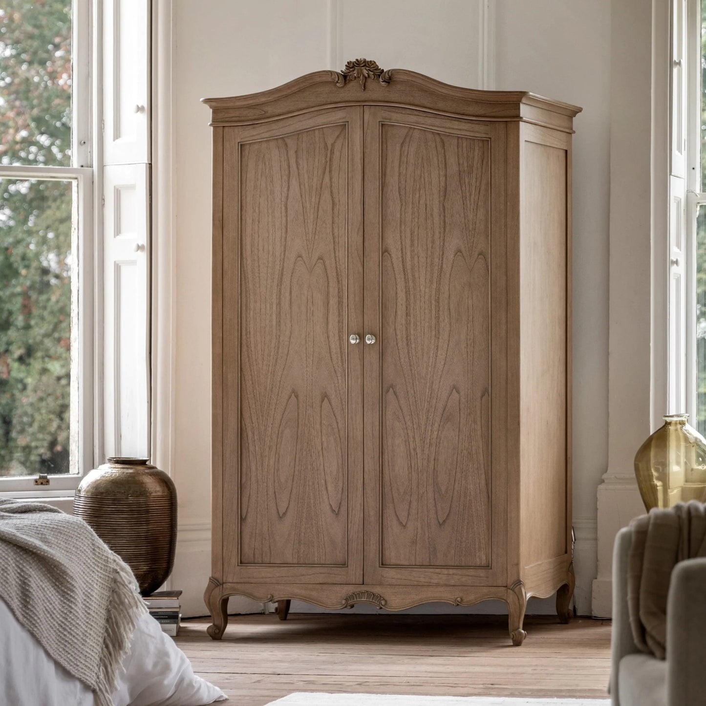 Gallery Direct Chic 2 Door Wardrobe Weathered