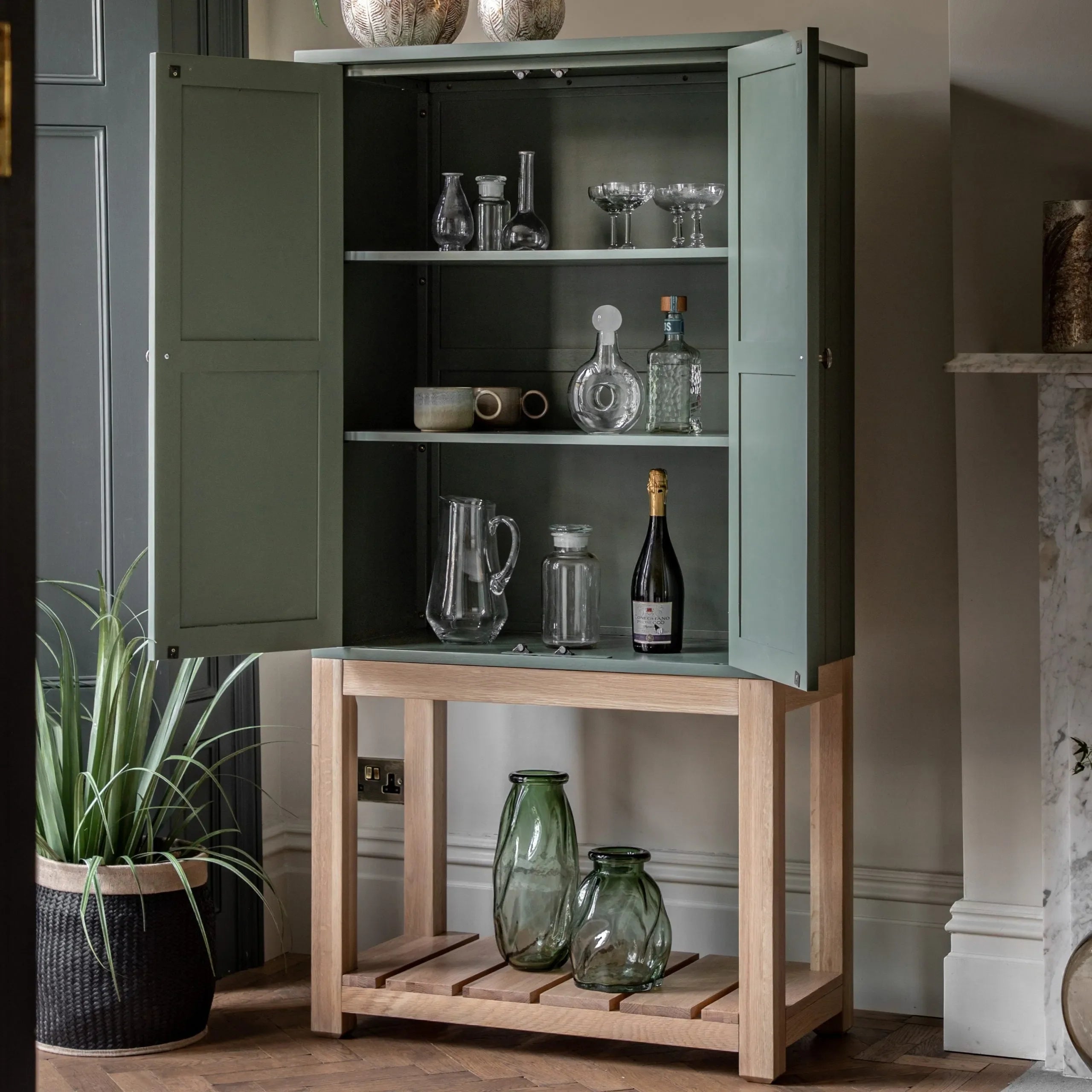 Gallery Direct Eton 2 Door Cupboard in Moss