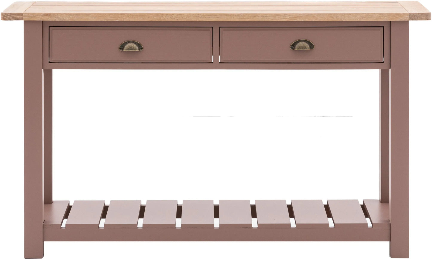 Gallery Direct Eton 2 Drawer Console in Clay