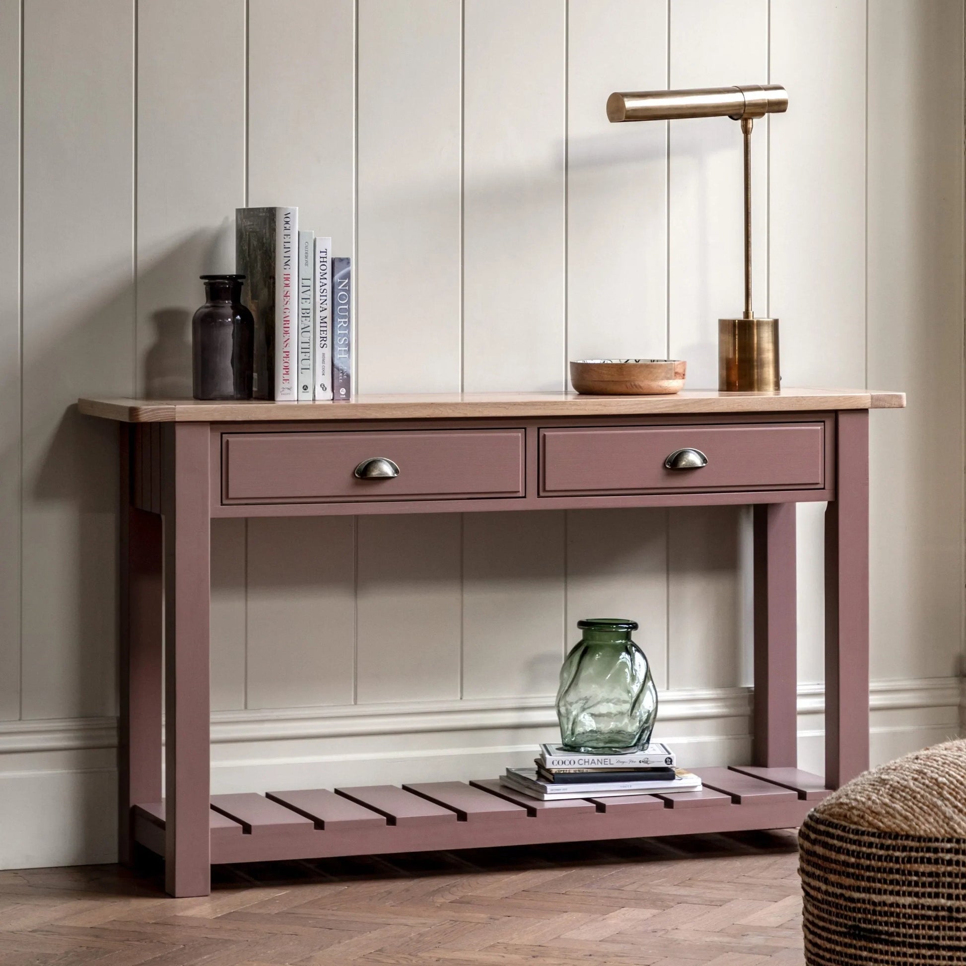 Gallery Direct Eton 2 Drawer Console in Clay
