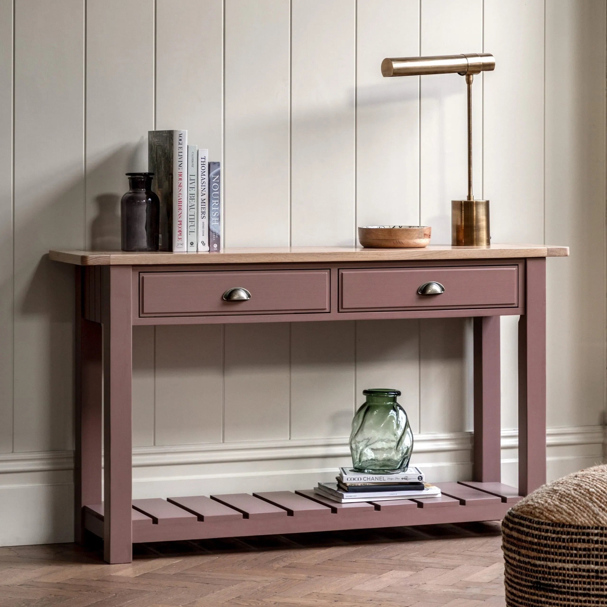 Gallery Direct Eton 2 Drawer Console in Clay