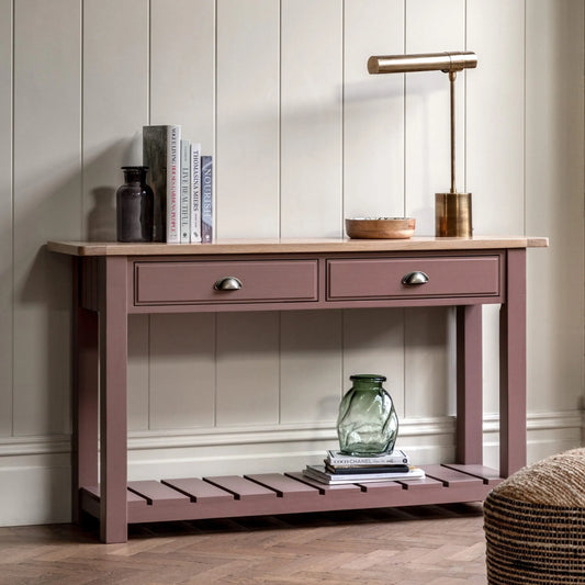 Gallery Direct Eton 2 Drawer Console in Clay