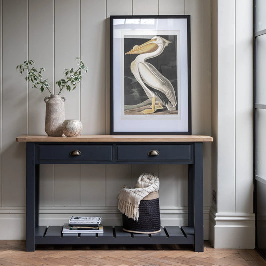 Gallery Direct Eton 2 Drawer Console in Meteor