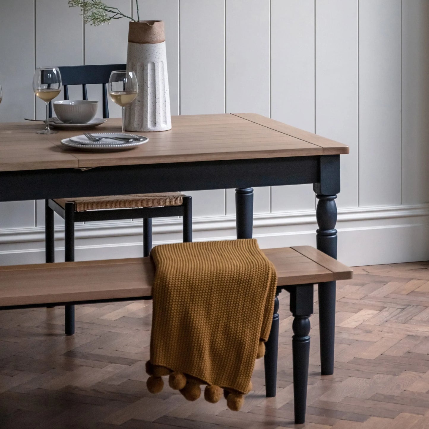 Gallery Direct Eton Extending Dining Table in Meteor